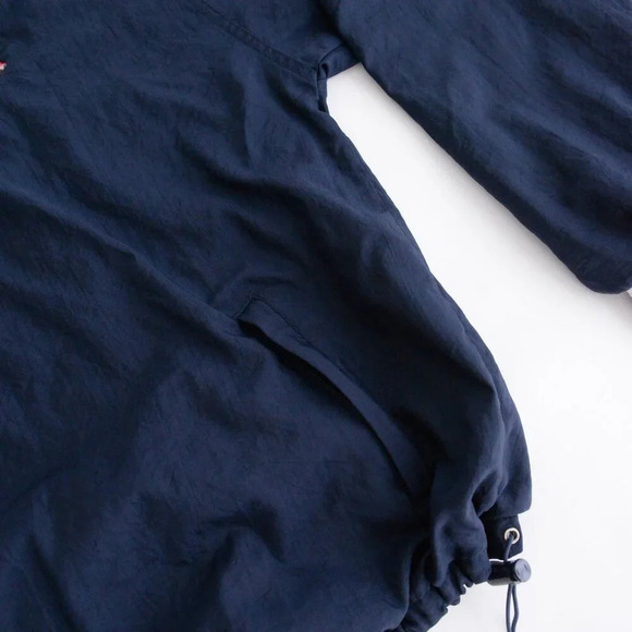 VTG 90S Champion Wisconsin Badgers Navy 100% Nylon Pullover Windbreaker Jacket L - Picture 8 of 12